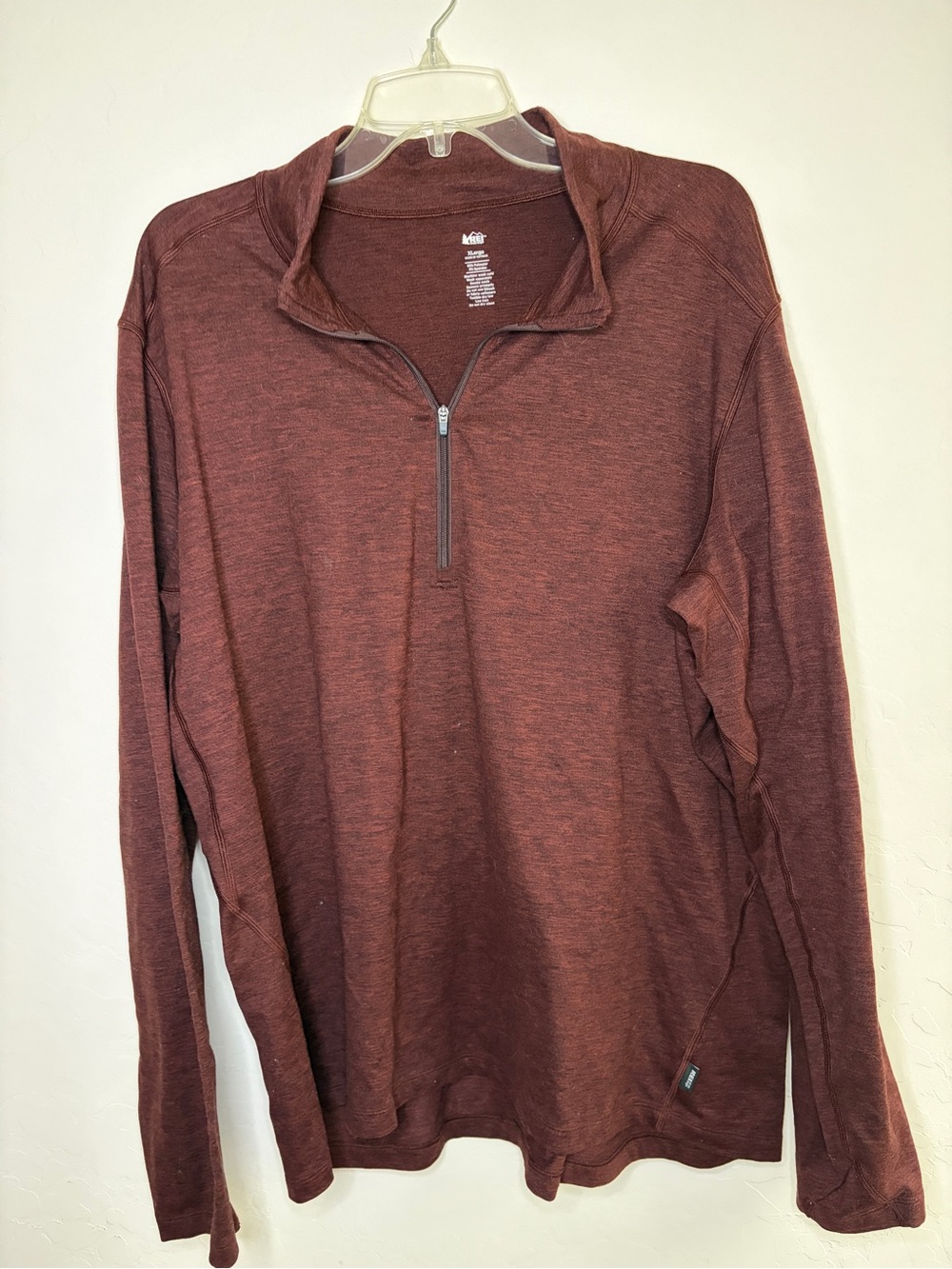 REI Men's Half-Zip Pullover Sweater – Maroon